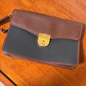 Dunhill Elegant Brown and Black Clutch/wristlet